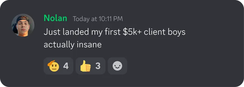 Nolan: First $5k+ client